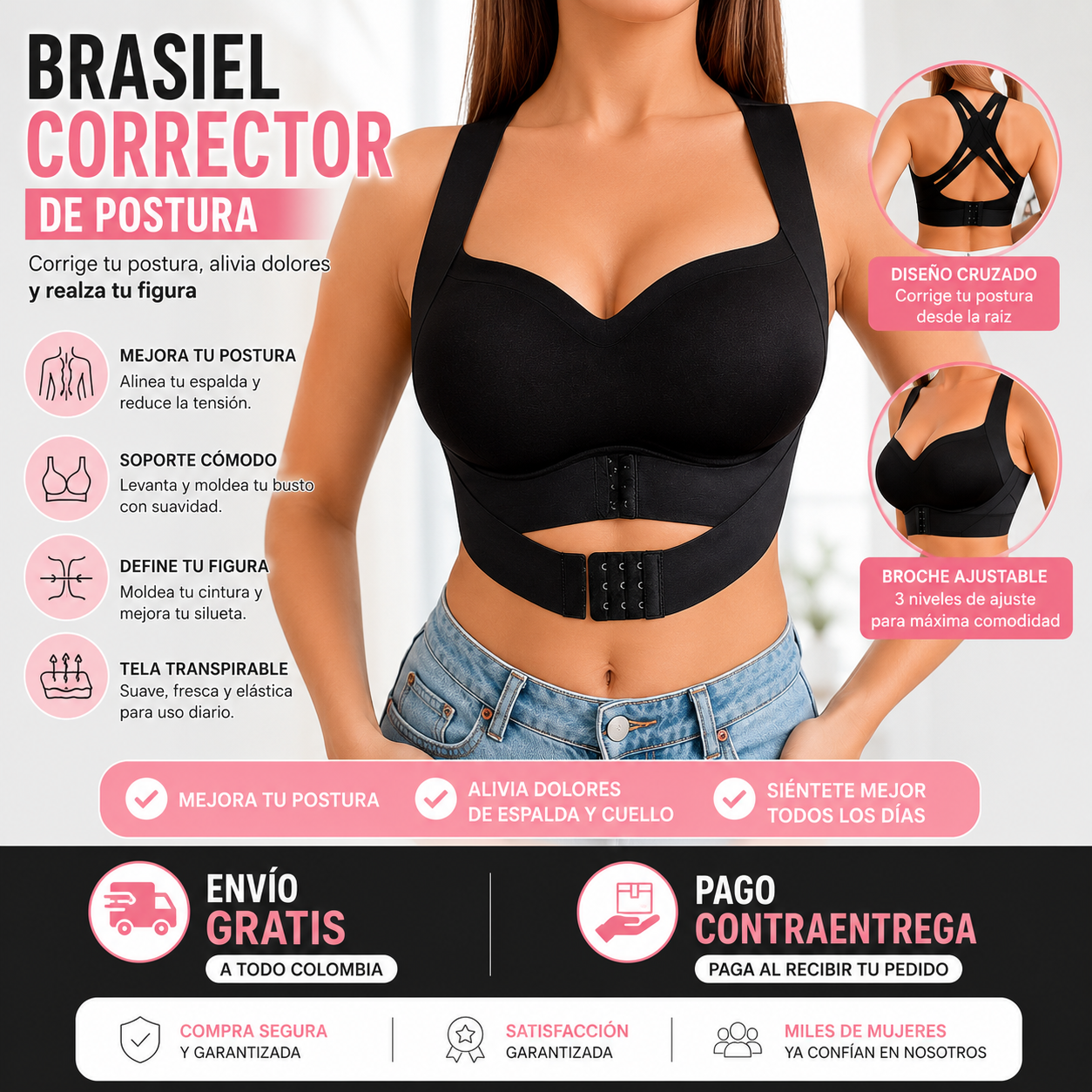 Brasier Corrector de Postura™ – Realza tu Figura y Alivia la Tensión de Espalda